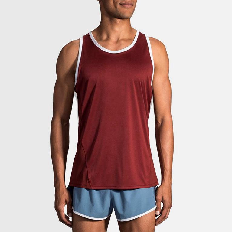 Brooks Stealth Mens Running Tank Top - Red - Philippines (819605NBZ)